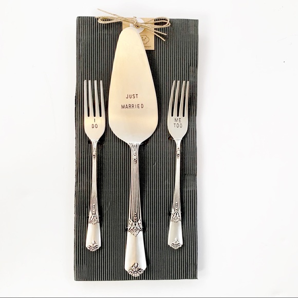 Mud Pie Wedding Cake Cutting 3-piece set NWT - Picture 3 of 7